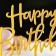 Topper "Happy Birthday", gold, give beautifully