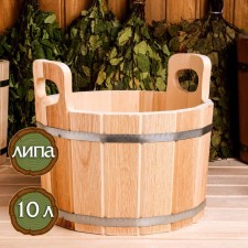 Gang made of linden, 10 l, with embossing