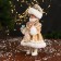 Snow Maiden "in a kokoshnik with stones" 32 cm, gold
