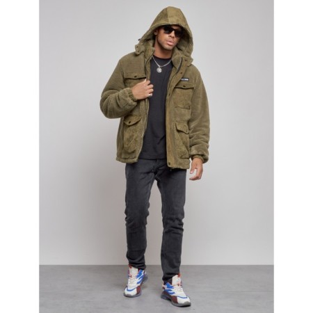 Plush jacket men's, size 48, khaki color-4