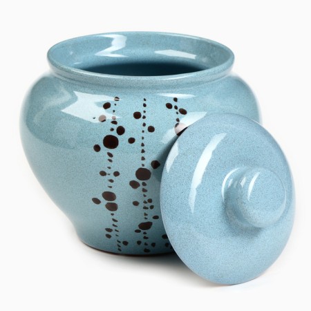 Baking pot "Russian" 0.85l / 14x14cm, blues-1