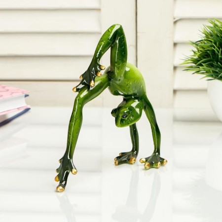 Souvenir Polystone "Frog makes a bridge 14x5.5x12.5 cm-2