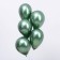 Latex ball 12 ", chrome, set 100 pcs., Natural green color