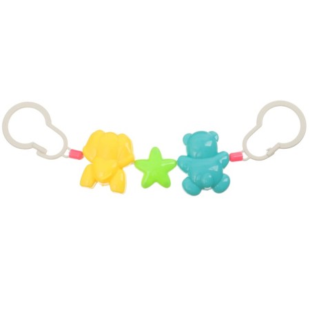 Stretching on the stroller/crib “Bear, star, elephant”, 3 toys, crumb me-7