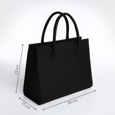 Female bag Textura, tout, average size, black color-1