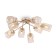 Ceiling lamp 40W, 8XE14, 25x82 cm, matte gold