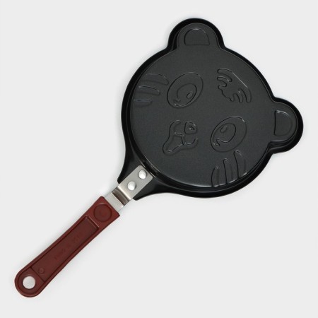 The frying pan “Kitik”, D = 14 cm, plastic handle, anti -stick coating, black color-3