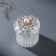 Casket glass "Flower with a mesh" silver 6x6x8 cm