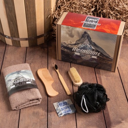 Set of Gift Ethel Mountains, towel 30x60 cm and accessories-1