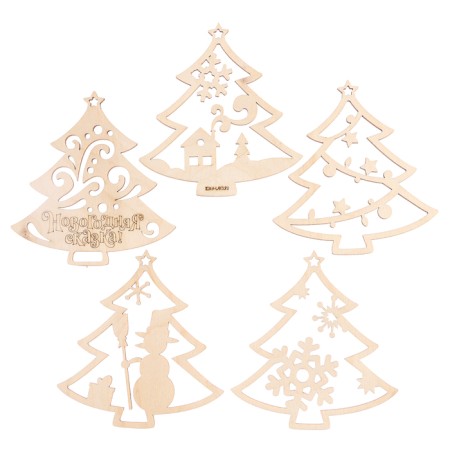 New Year's blanks for creativity "New Year! Christmas trees "-1