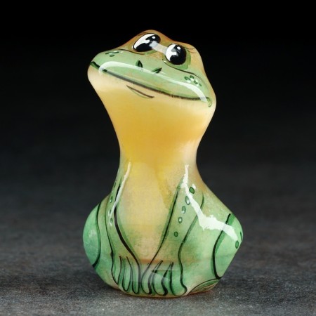 Souvenir "Frog is curious", 6 x 4.5 cm, selenite-1