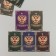 Cardboard Cardboard "Emblem. Leather" set 10 pcs (5 types) 4x6 cm
