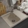 Kitchen carrier made of stone Uperwood UPD-202, 600x480 mm, rectangular, linen color
