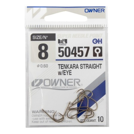 Hook Owner Tenkara Straight Weye Brown №8. 10pcs.