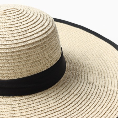 Women's hat Minaku, Milk color, rr 58-2