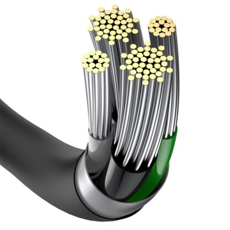 Baseus cable, Lightning - USB, 2.4 A, TPE braid, 1 m, black-5