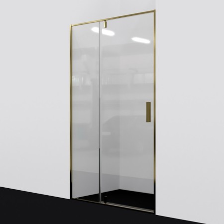 Shower door Wasserkraft AISCH 55P05, 1200x2000 mm, transparent, intense, gold-1