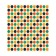 Set of napkins for setting the table "Color combination with circles", rectangular, size 32x46 cm, 4 pcs