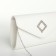 Female bag on a magnet, white color