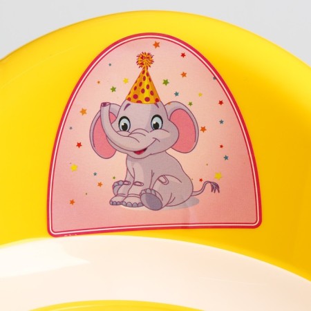 Pot children's anti-slip "Baby-compot" with a lid, a removable bowl, color yellow-4