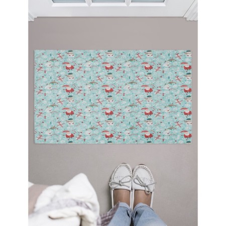 A fucking rug in the hallway "New Year's Friends", size 45x75 cm