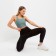 Female sports leggings, black color, size 48