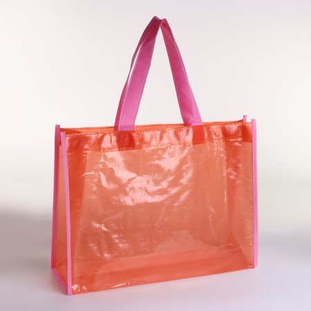 Household bag without fastening, red color