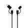 Cable 4 in 1 Ergolux ELX-CDC07-C02, USB-Type-C/ Type-C/ Lightning, 5A, 1.2M, Black