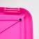 Dog toilet 46.5 x 35.5 x 5.5 cm, with a wall, a removable grate and a column, pink