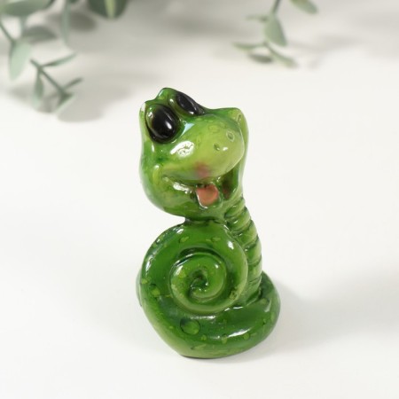 Souvenir Polystone Lak "The Fun Snake shows the tongue" 5x4.8x7 cm-1