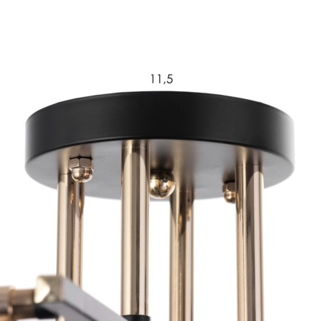Dominica chandelier 6he27 40W black and gold 55x42x27 cm-7