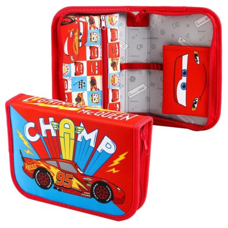 Penal frame, 1 section, 140x210x40 mm, folding pocket, fabric, cars-2