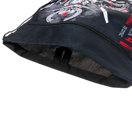 A bag for shoes with a pocket of 480 x 360 mm, a phoenix, a reflective strip, with a "robot handle"-4