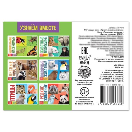 The training book "Amazing Insects", 20 p.-3
