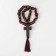 Parsing wooden "Orthodox" with a cross, brush, 33 beads, brown color