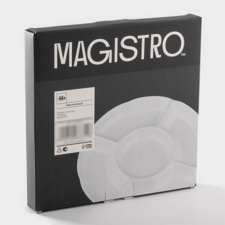 Menzhitsa Porcelain 5 Magistro cells "Blanche", 24.7 × 24.5 × 2.7 cm, white color-3