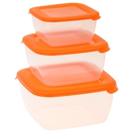 A set of food containers "Light", 3 pcs: 460 ml, 950 ml, 1.5 l, color mix-3