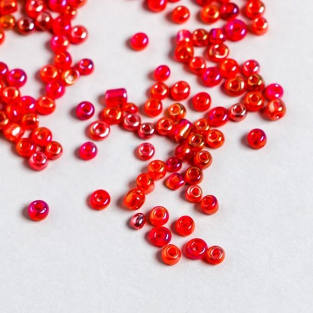Beads "Zlatka" 08/0, 3 mm, 10 g 0165b red