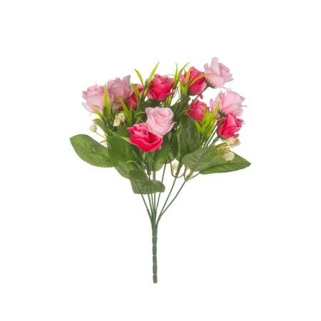 Artificial bouquet "Rose", height 27 cm, pink color