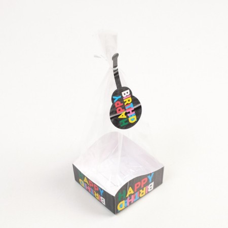 Package with a hard bottom "Happy Birthday!", 9 x 9 x 32 cm-1