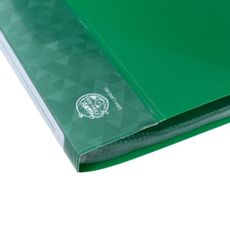 Folder with 40 A4, 500 μm inserts, calligrata, pocket on the spine, green-3