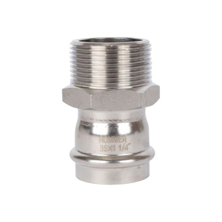 Adapter Rommer RSS-0021-035114, VPR-HR, D = 35 mm x 1 1/4 ", press, stainless steel-1