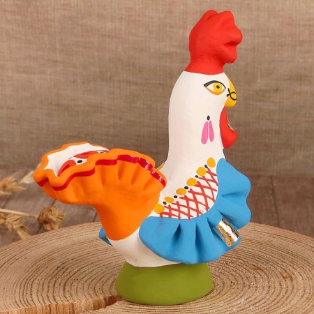 Dymkovo toy "Rooster", 11 cm, mix-2