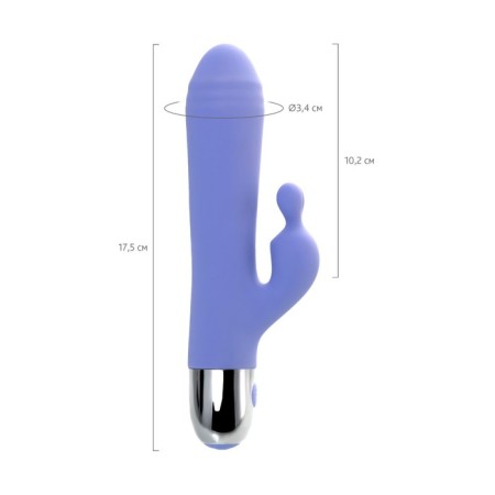Vibrator with clitoral stimulation Flovetta Crocus, silicone, purple color, 17.5 cm-13