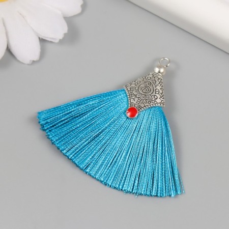 Decor for creativity Textile "Brush East" Blue set 2 pcs 1.6x4.5 cm-1