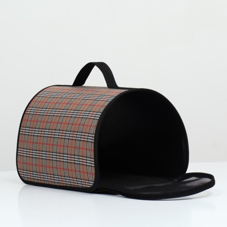 Bag - Carpetbegger transportation, 40.5 x 24 x 24 cm, checkered-3