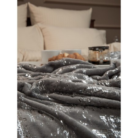 Texrepublic blanket, size 200x220 cm, gray color-4