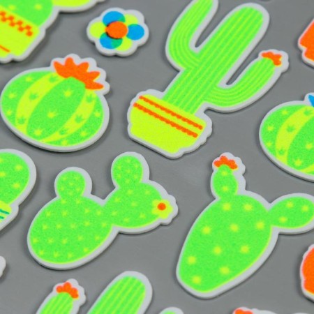 EVA sticker "Cacti/lamas" mix 25x14.5 cm-3
