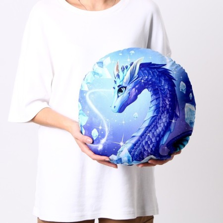 Round pillow "Diamond Dragon"-6