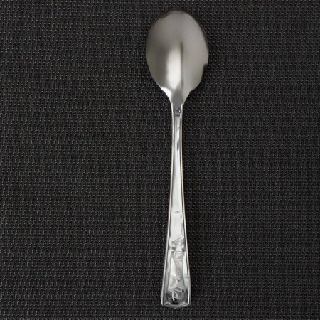 Tablespoon plastic disposable, 17.5 cm, silver color-3